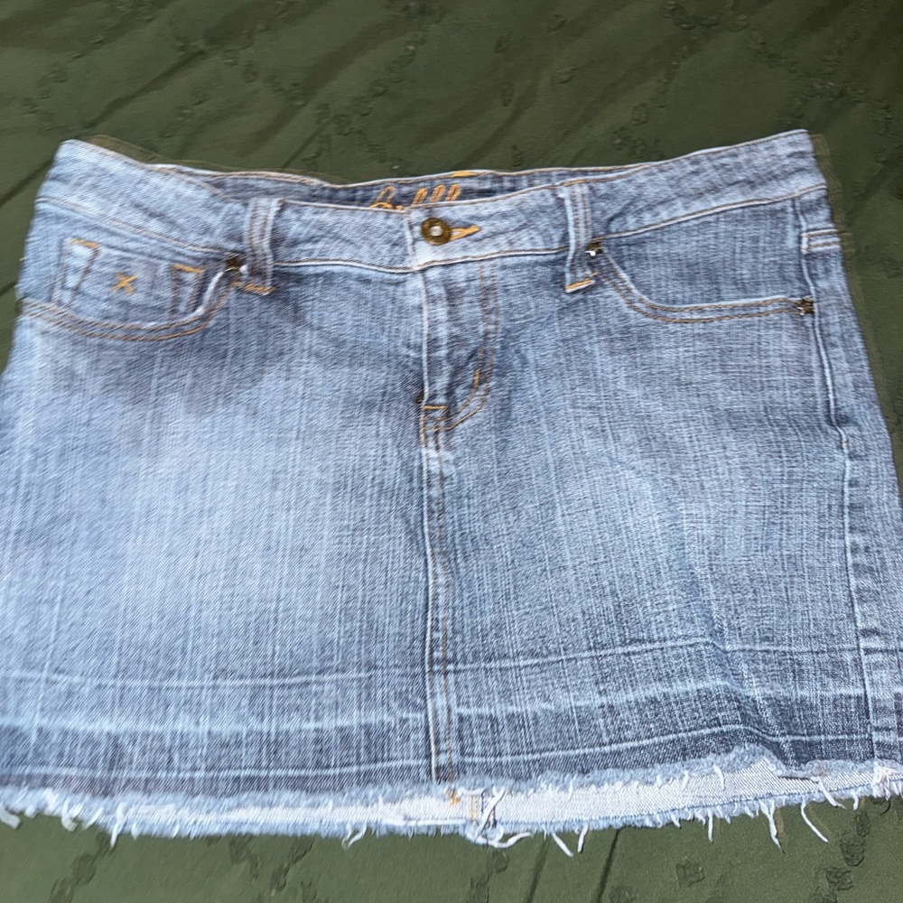 Bubblegum Blue Denim Mini Skirt